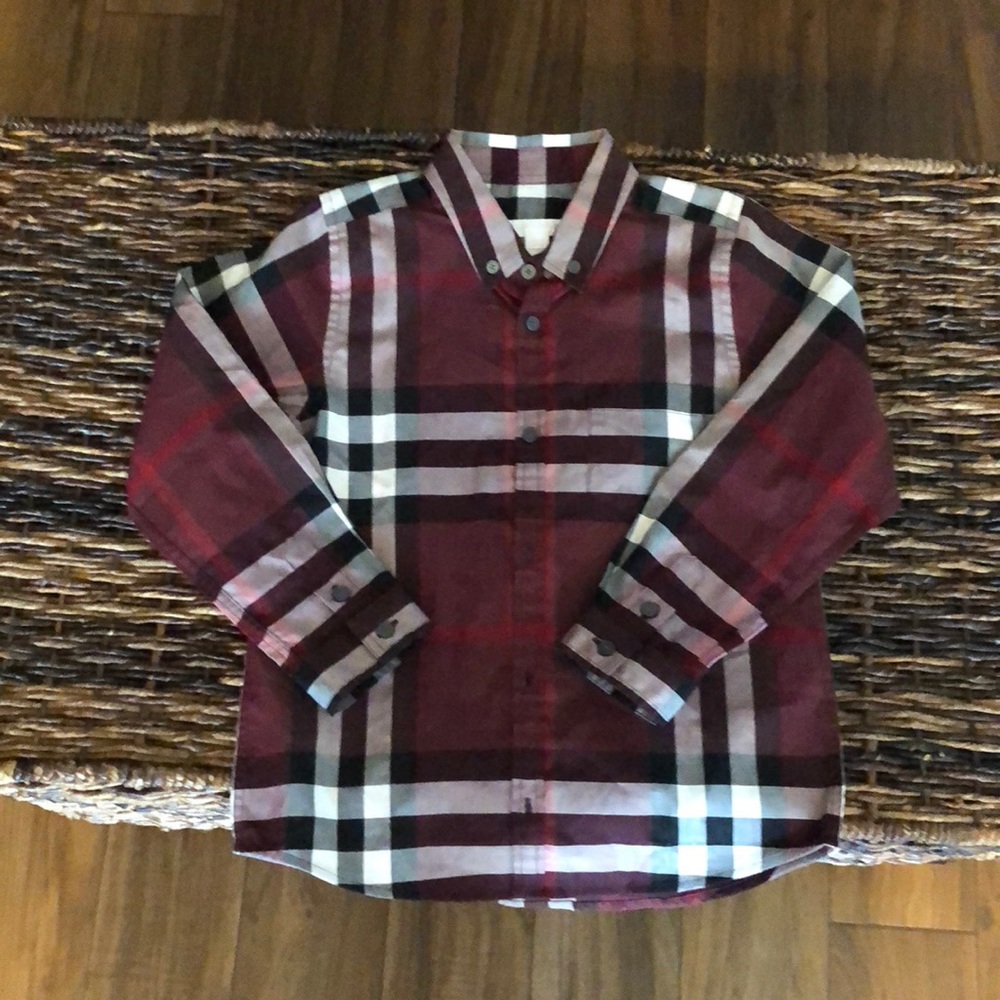 Boys 6 Mini Fred Burberry Shirt